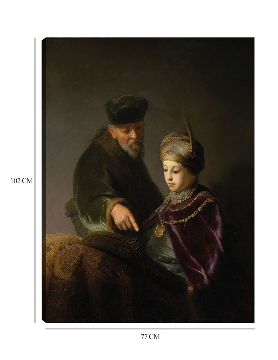 Cuadro decorativo Un joven erudito y su tutor (alrededor de 1629-1630) técnica mixta Gente 2