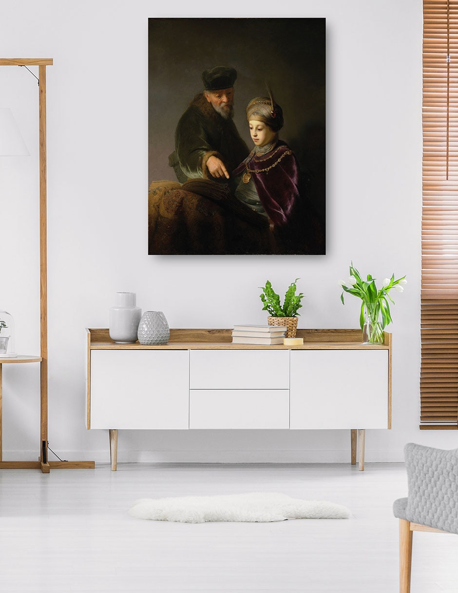 Cuadro decorativo Un joven erudito y su tutor (alrededor de 1629-1630) técnica mixta Gente 4