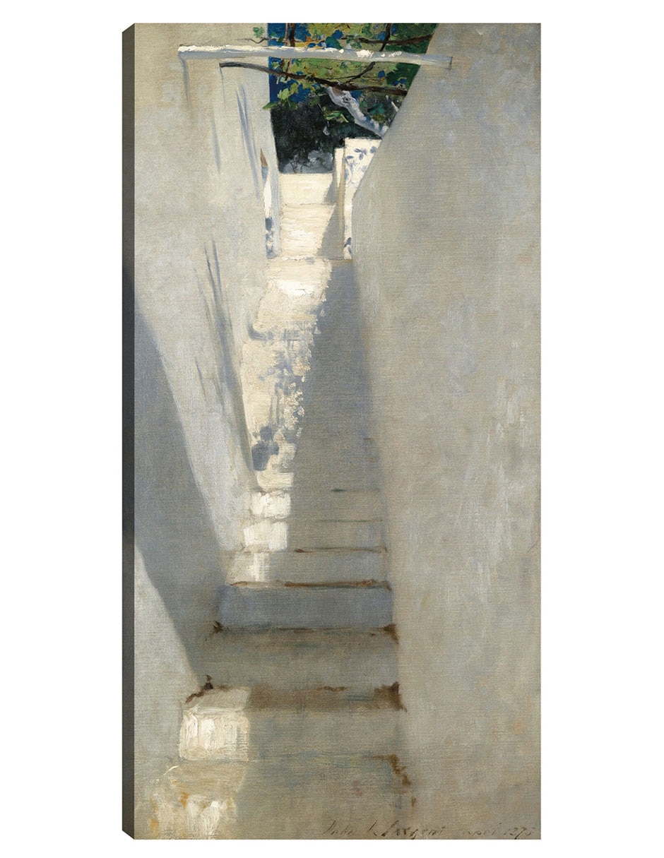 Cuadro decorativo Escalera en Capri (1878) técnica mixta Lugares Cuadro decorativo Escalera en Capri (1878) técnica mixta Lugares