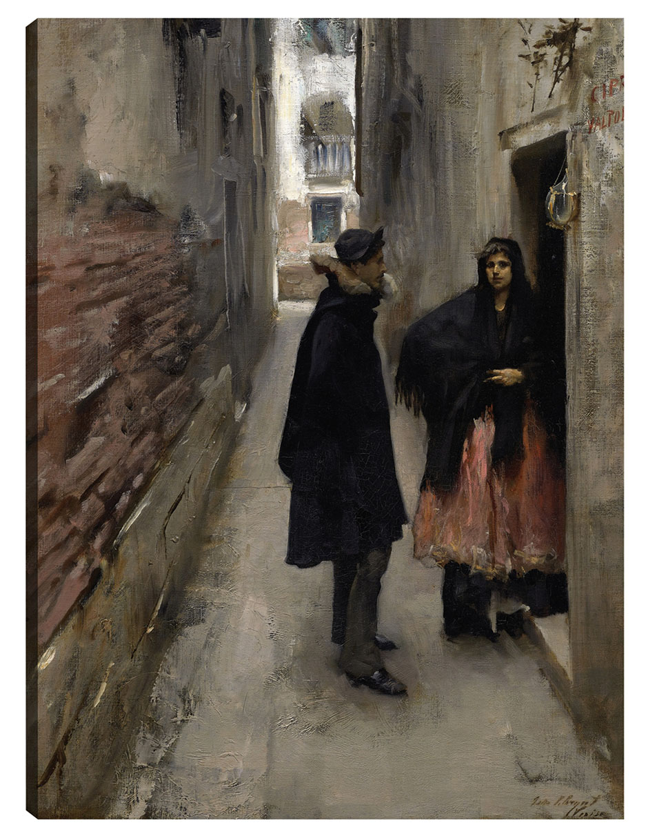 Cuadro decorativo Una calle de Venecia (c. 1880-1882) técnica mixta Gente