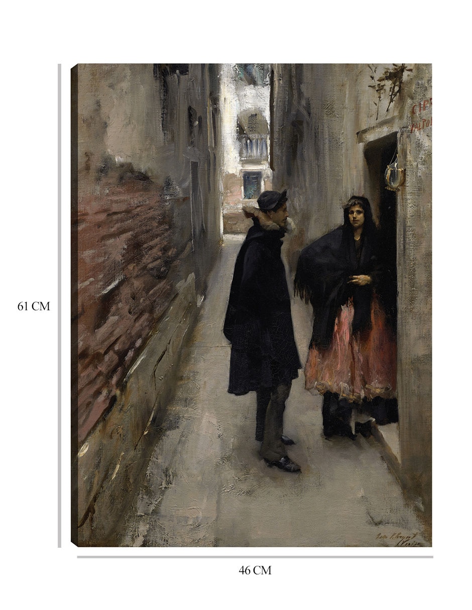 Cuadro decorativo Una calle de Venecia (c. 1880-1882) técnica mixta Gente 2