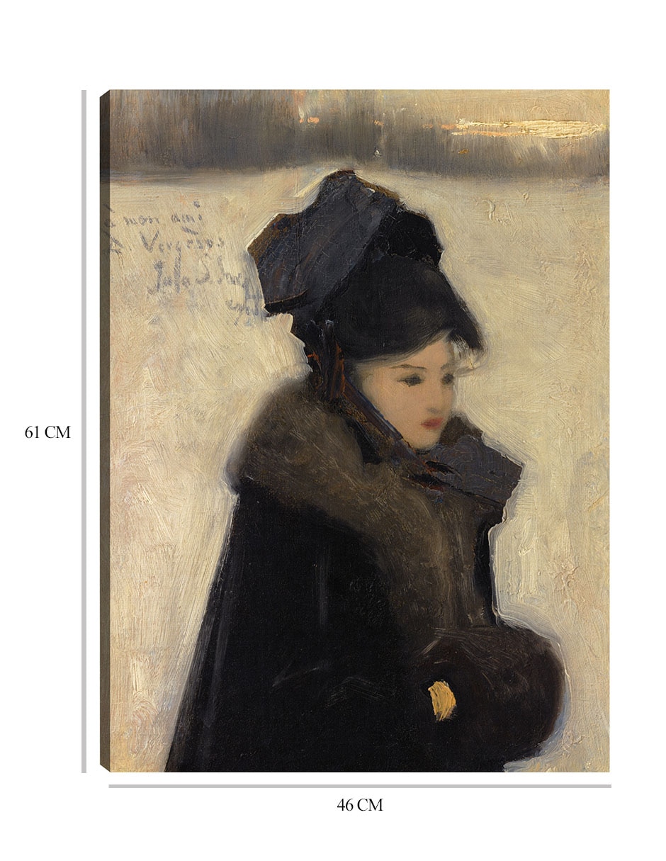 Cuadro decorativo Mujer con piel (c. 1880–85) técnica mixta Gente 7