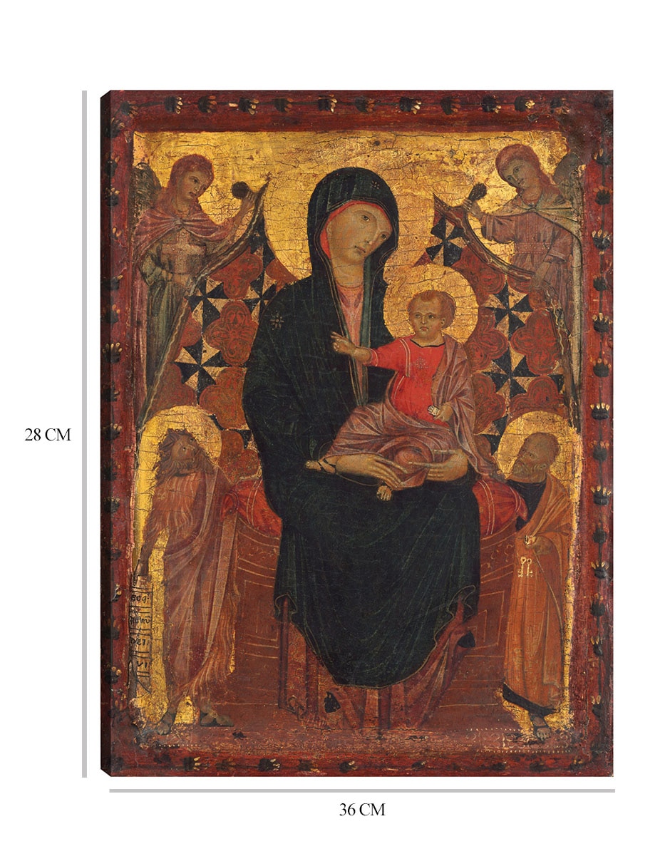 Cuadro decorativo La Virgen y el Niño con San Juan Bautista, San Pedro y dos ángeles, c. 1290 técnica mixta Vírgenes 2