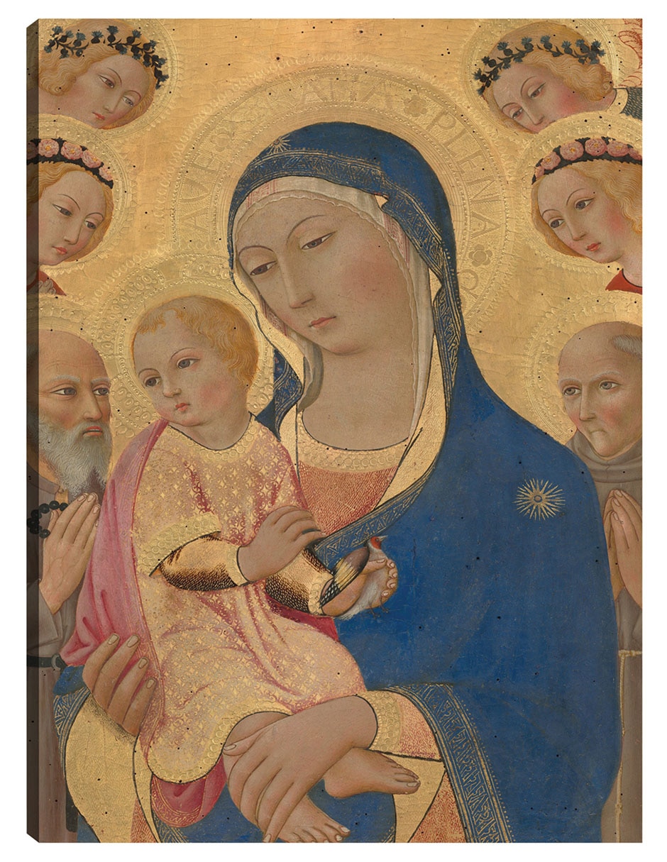Cuadro decorativo La Virgen y el Niño con San Jerónimo, San Bernardino y ángeles, c. 1460/1470 técnica mixta Vírgenes Cuadro decorativo La Virgen y el Niño con San Jerónimo, San Bernardino y ángeles, c. 1460/1470 técnica mixta Vírgenes