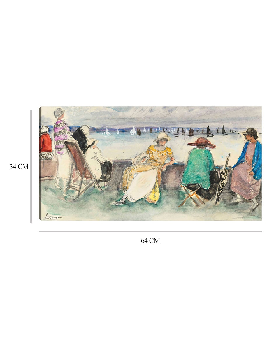 Cuadro decorativo Mujeres aux régates (1920) técnica mixta Gente 7