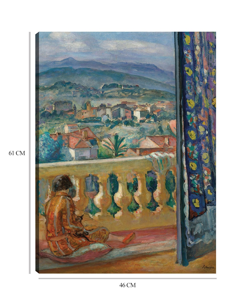 Cuadro decorativo Le Cannet, El Rideau Bleu (1926) técnica mixta Gente 2