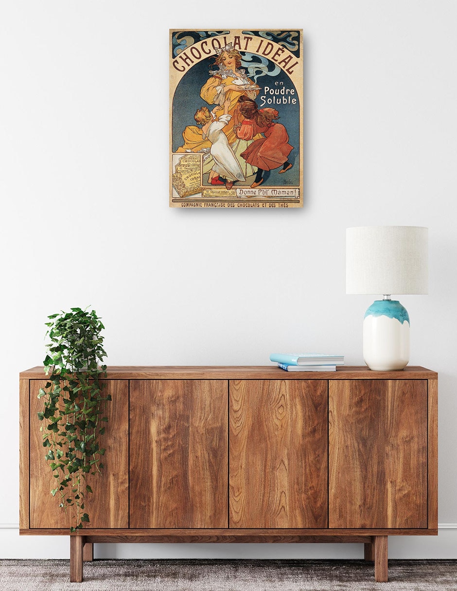 Cuadro decorativo Chocolate Ideal (antes de 1897) técnica mixta Publicidad 2
