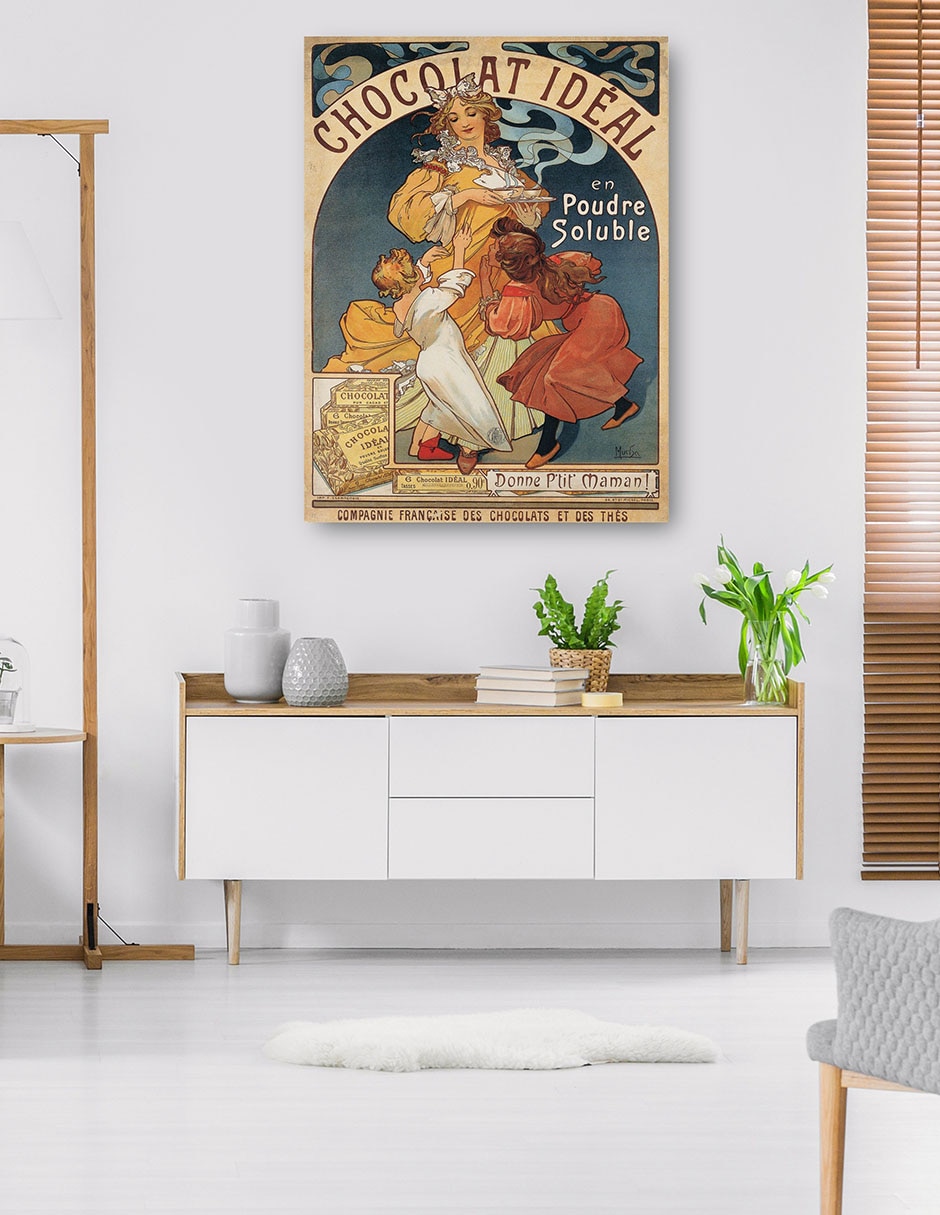 Cuadro decorativo Chocolate Ideal (antes de 1897) técnica mixta Publicidad 4