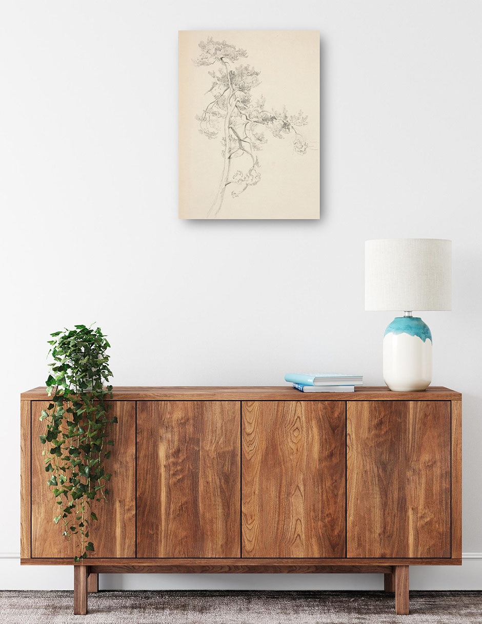 Cuadro decorativo Árbol y follaje técnica mixta Bocetos 2
