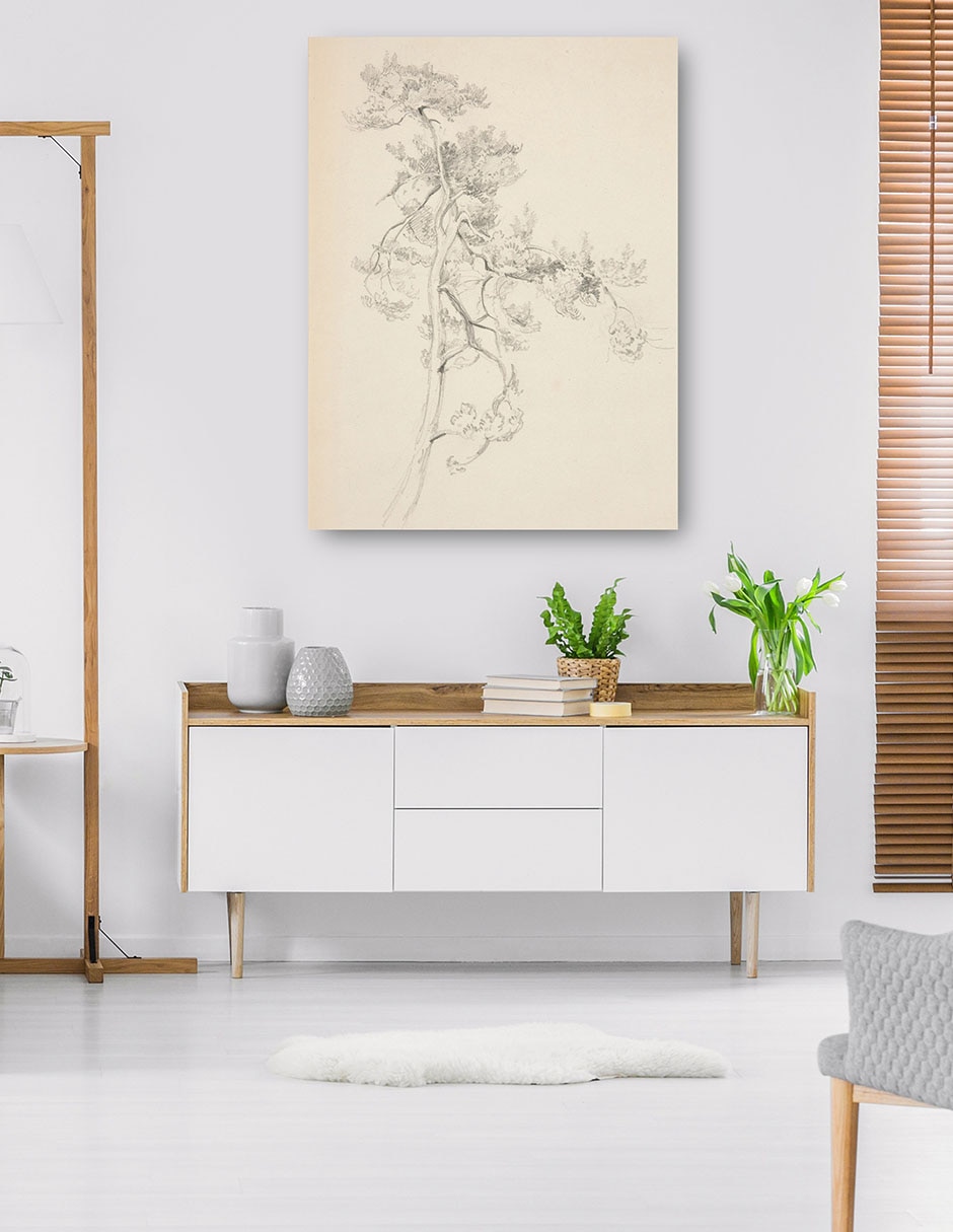 Cuadro decorativo Árbol y follaje técnica mixta Bocetos 4