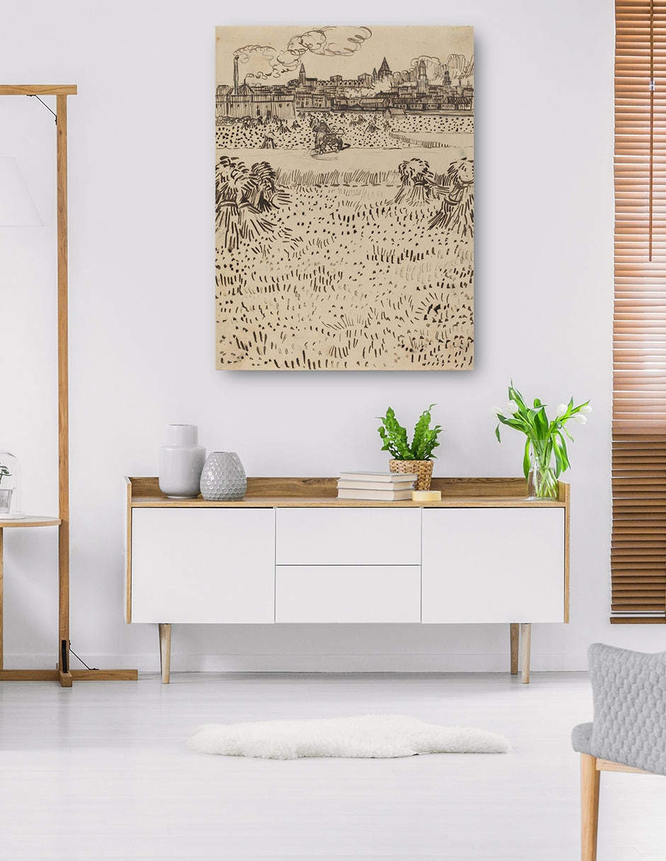 Cuadro decorativo La cosecha (1888) técnica mixta Formas 4