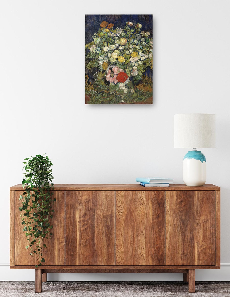Cuadro decorativo Ramo de flores en un jarrón (1890) técnica mixta Arreglo Floral 2