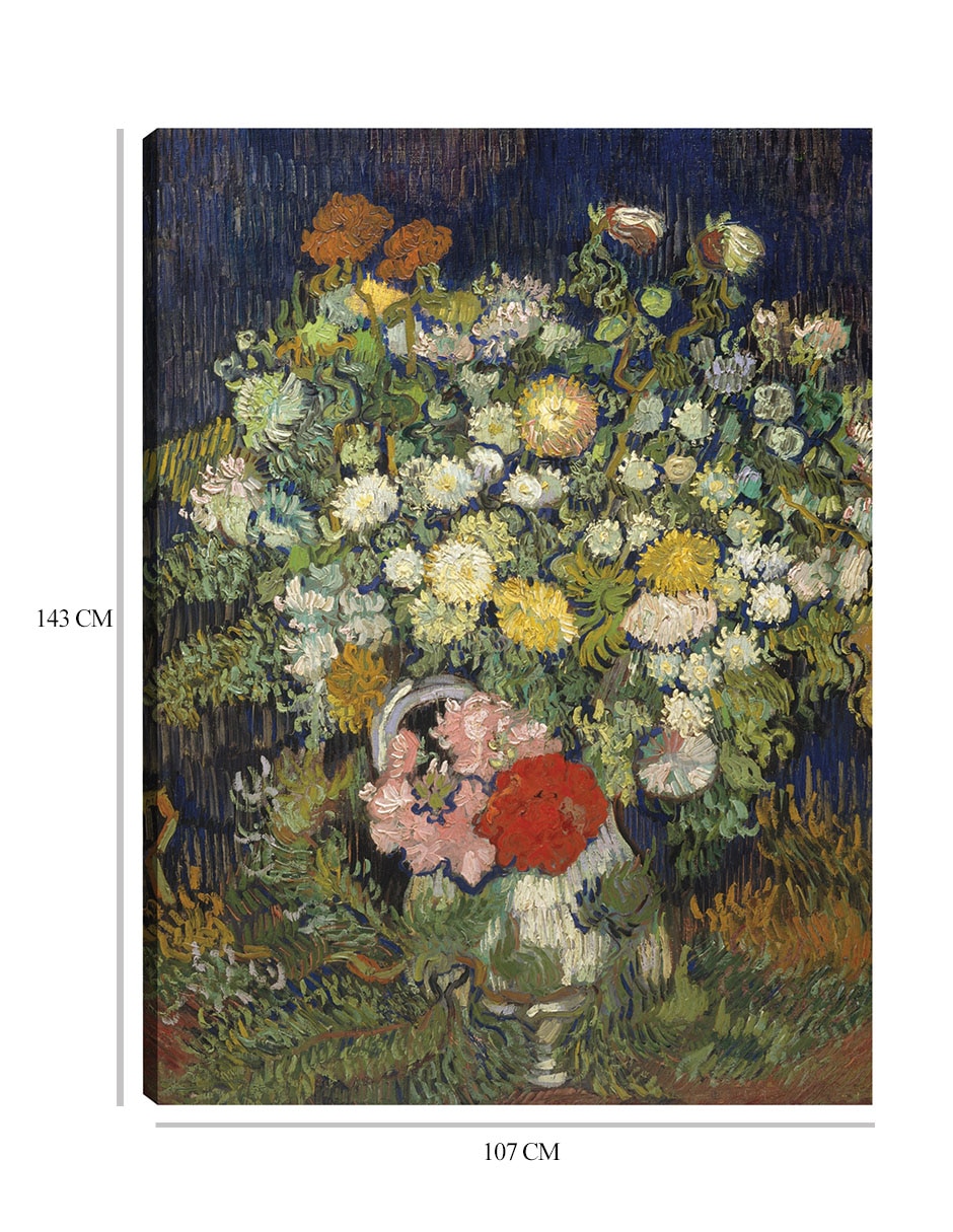 Cuadro decorativo Ramo de flores en un jarrón (1890) técnica mixta Arreglo Floral 2