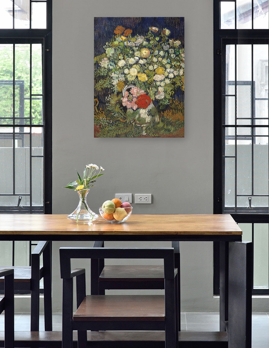Cuadro decorativo Ramo de flores en un jarrón (1890) técnica mixta Arreglo Floral 4