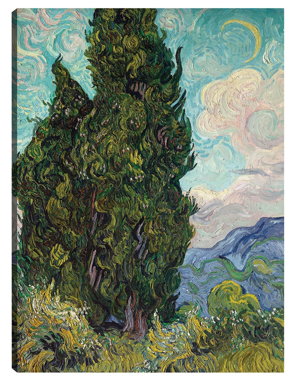Cuadro decorativo Cipreses (1889) técnica mixta Bosques