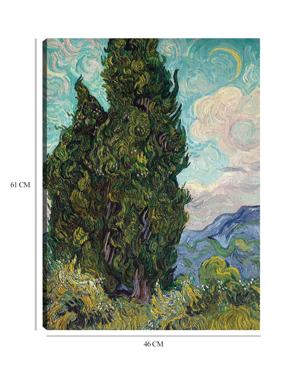Cuadro decorativo Cipreses (1889) técnica mixta Bosques 2