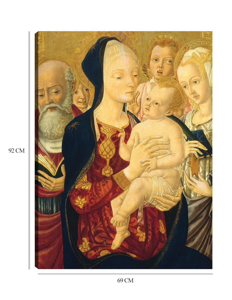 Cuadro decorativo La Virgen y el Niño con San Jerónimo, Santa Catalina de Alejandría y ángeles, c. 1465/1470 técnica mixta Vírgenes 2