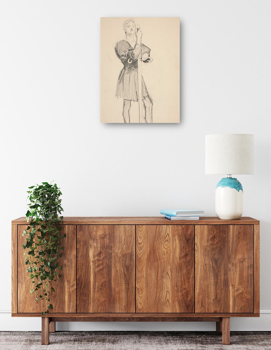 Cuadro decorativo técnica mixta Siluetas 3