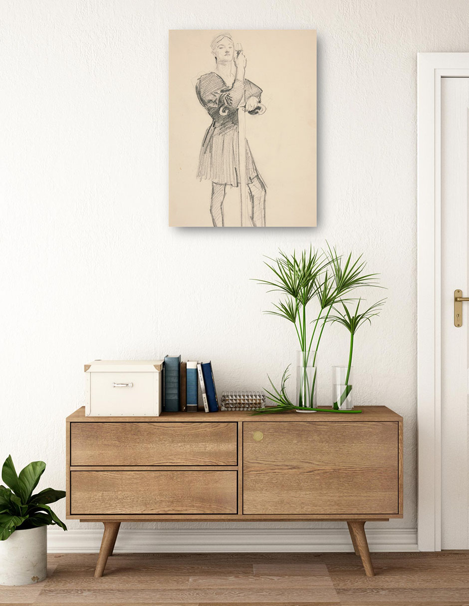 Cuadro decorativo técnica mixta Siluetas 4
