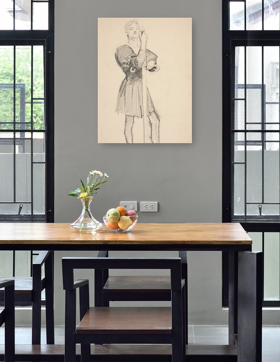 Cuadro decorativo técnica mixta Siluetas 5