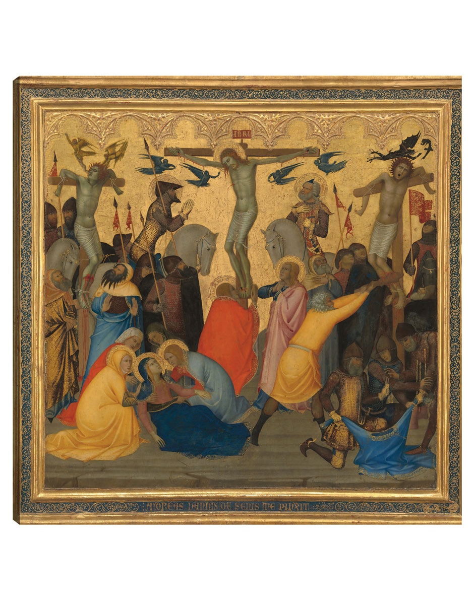 Cuadro decorativo Escenas de la Pasión de Cristo: La Crucifixión [panel central], década de 1380 técnica mixta Figuras Celestiales