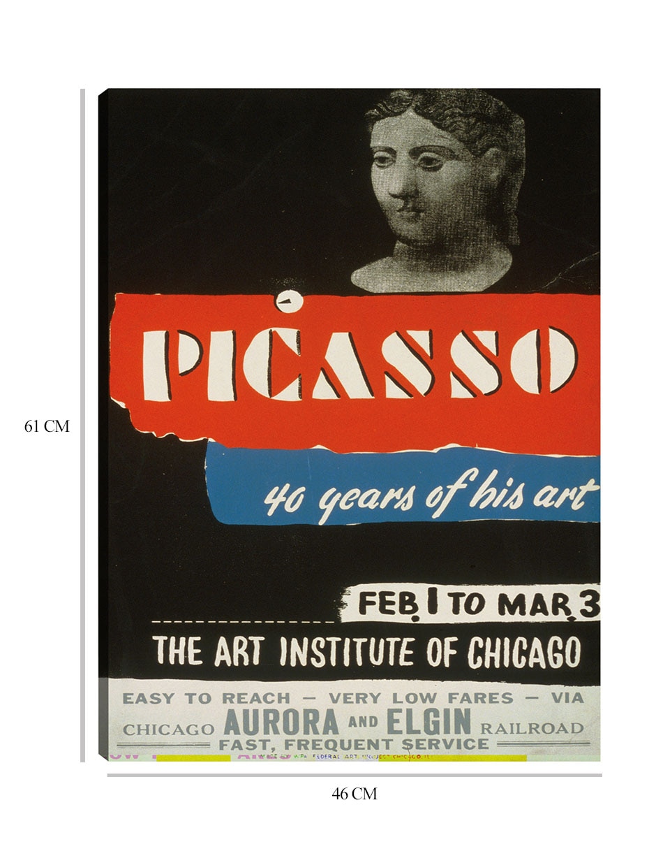 Cuadro decorativo Picasso–40 años de su arte (1936) técnica mixta Publicidad 7