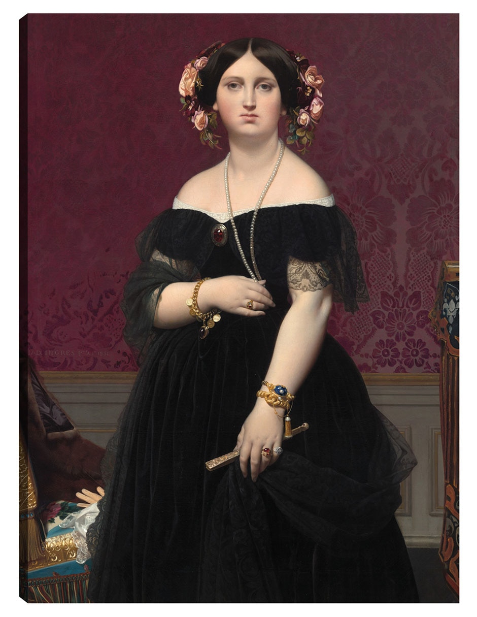Cuadro decorativo Señora Moitessier c. 1851 técnica mixta Gente Cuadro decorativo Señora Moitessier c. 1851 técnica mixta Gente