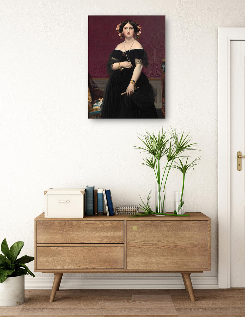 Cuadro decorativo Señora Moitessier c. 1851 técnica mixta Gente 3