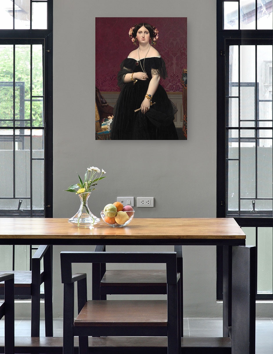 Cuadro decorativo Señora Moitessier c. 1851 técnica mixta Gente 4