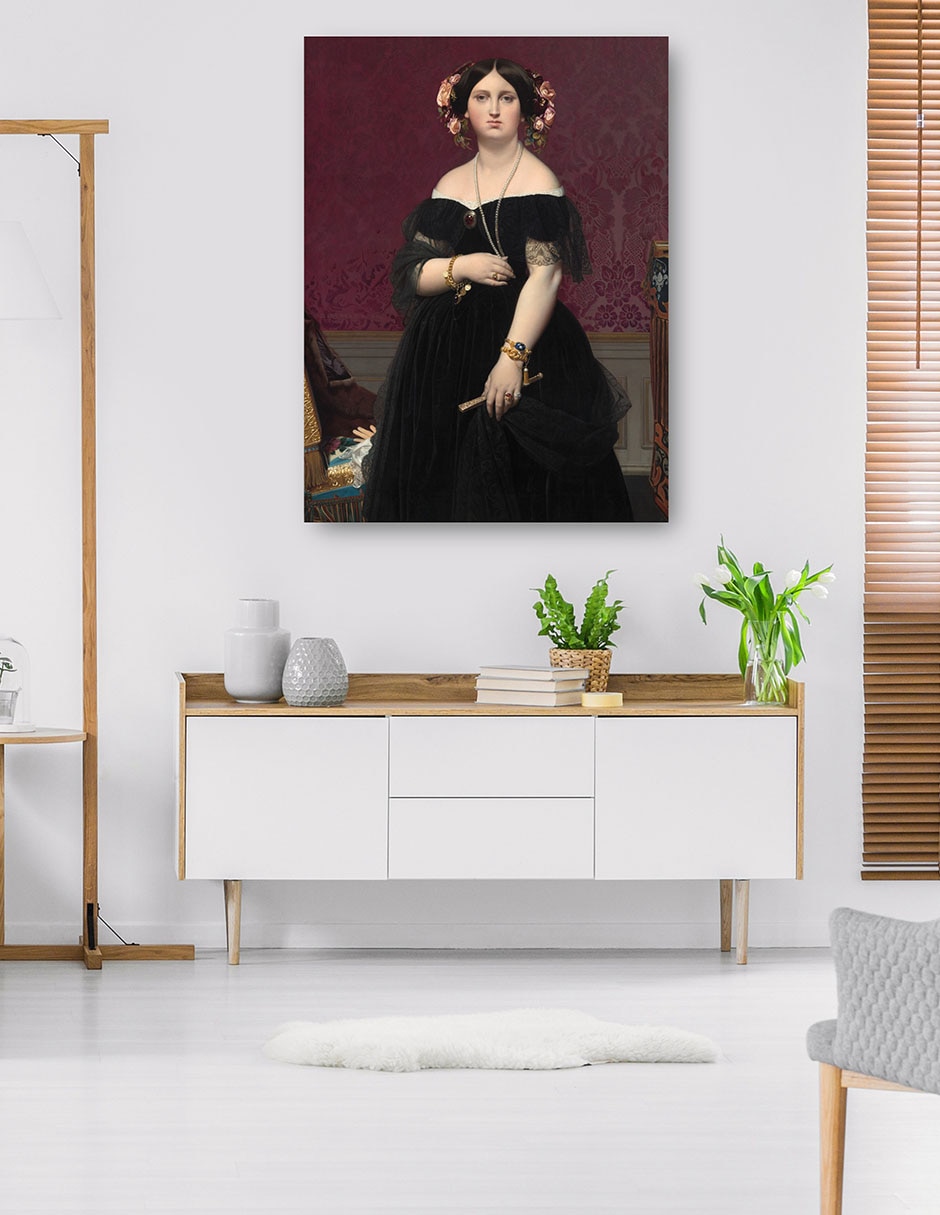 Cuadro decorativo Señora Moitessier c. 1851 técnica mixta Gente 5