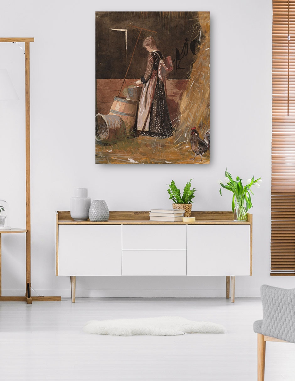 Cuadro decorativo Huevos frescos (1874) técnica mixta Gente 5