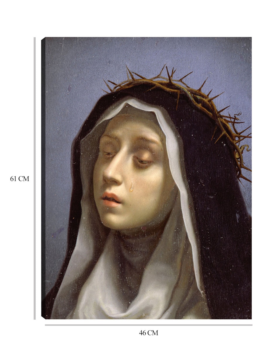 Cuadro decorativo Santa Catalina de Siena técnica mixta Vírgenes 2