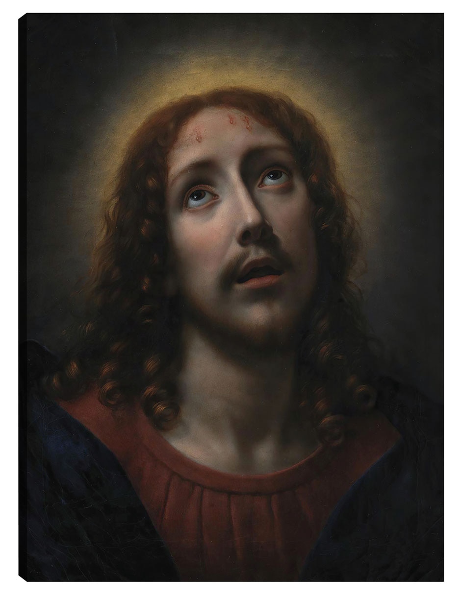 Cuadro decorativo La agonía de Cristo en el huerto de Getsemaní (1631 – 1686) técnica mixta Figuras Celestiales