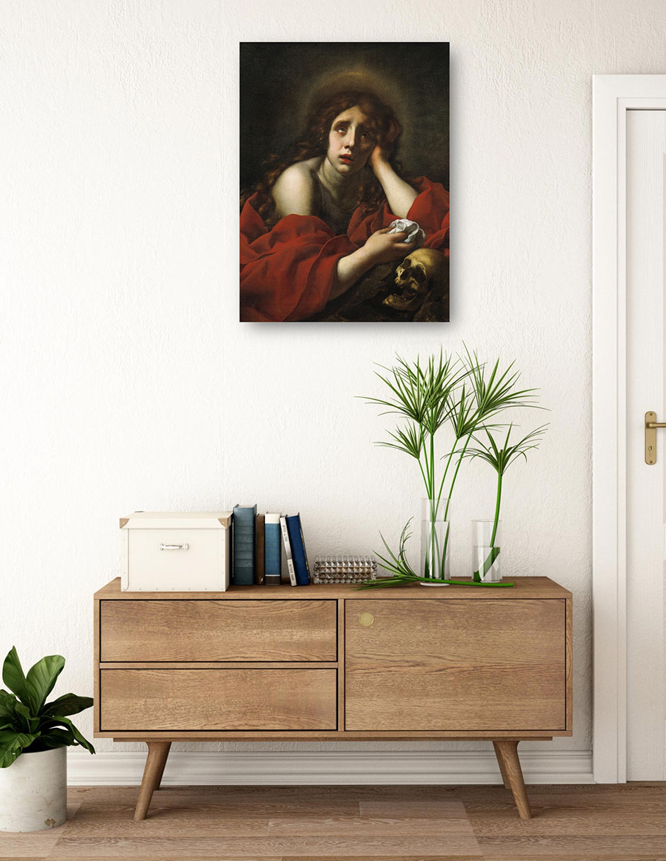 Cuadro decorativo La Penitente María Magdalena técnica mixta Figuras Celestiales 4