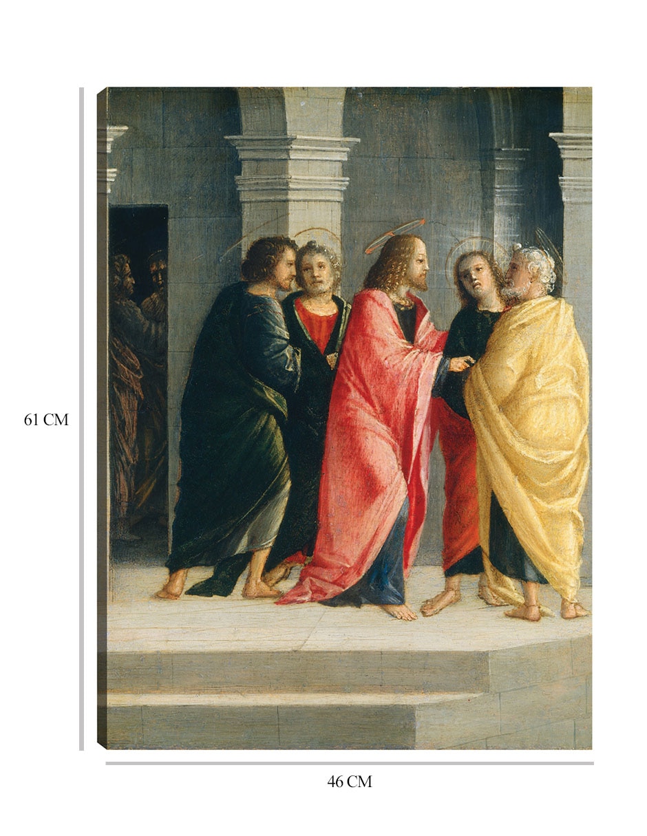 Cuadro decorativo Cristo instruyendo a Pedro y Juan a prepararse para la Pascua c.1504 técnica mixta Figuras Celestiales 2