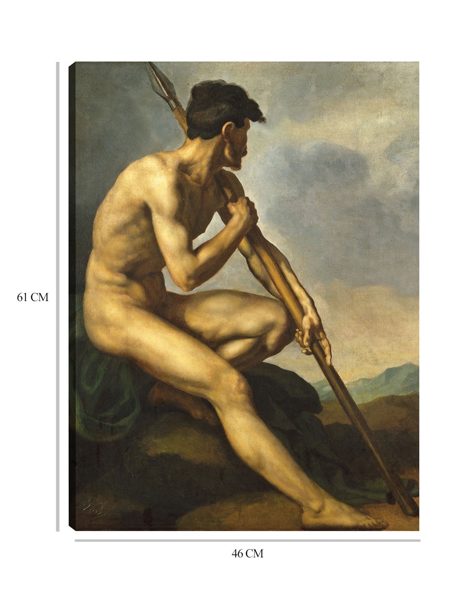 Cuadro decorativo Guerrero desnudo con lanza c. 1816 técnica mixta Gente 2