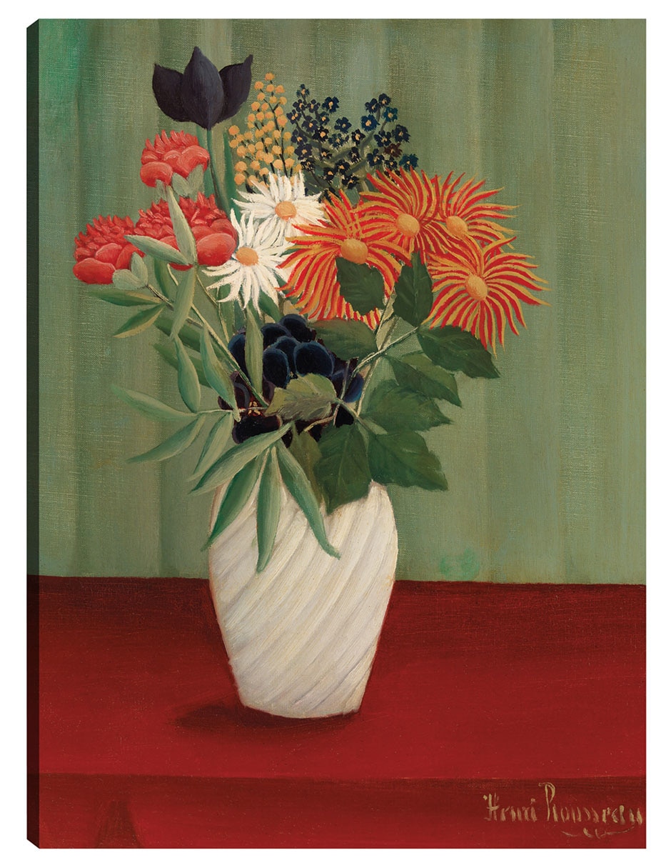 Cuadro decorativo Ramo de flores con ásteres chinos y tokios (1910) técnica mixta Floreros