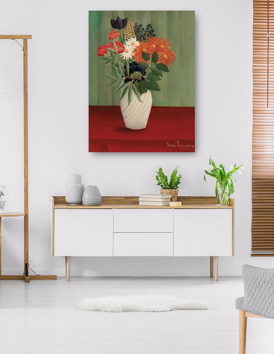 Cuadro decorativo Ramo de flores con ásteres chinos y tokios (1910) técnica mixta Floreros 4