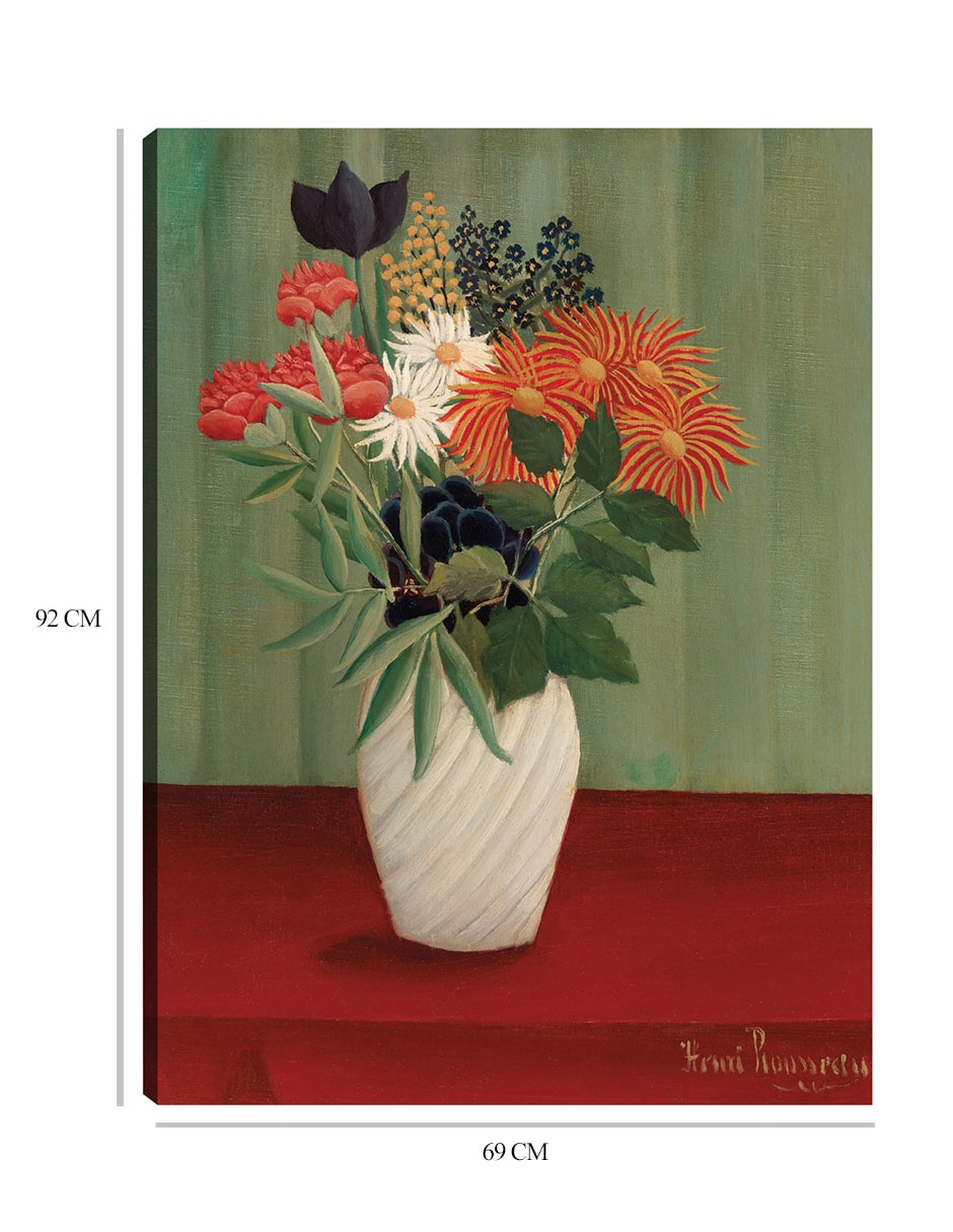 Cuadro decorativo Ramo de flores con ásteres chinos y tokios (1910) técnica mixta Floreros 2