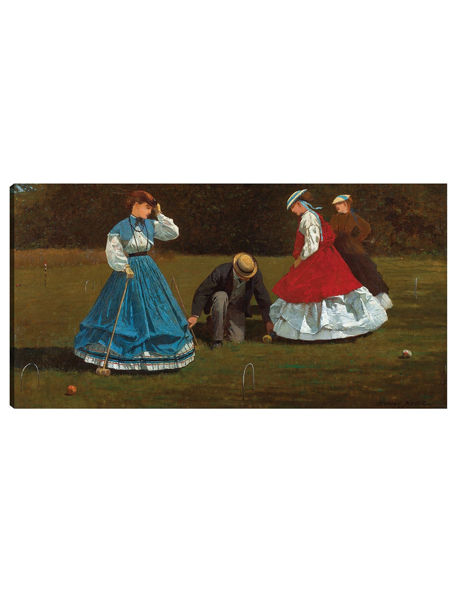 Cuadro decorativo Escena de croquet (1866) técnica mixta Gente