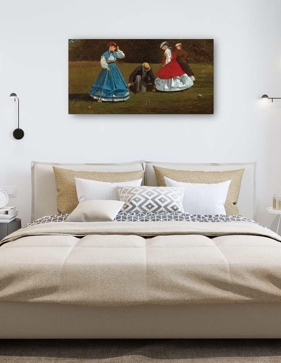 Cuadro decorativo Escena de croquet (1866) técnica mixta Gente 4