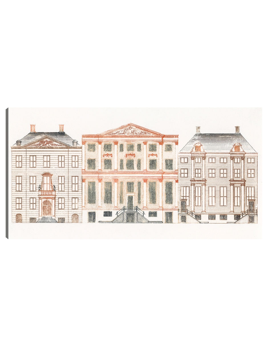 Cuadro decorativo Casas del canal de Amsterdam en el Herengracht técnica mixta Arquitectura Cuadro decorativo Casas del canal de Amsterdam en el Herengracht técnica mixta Arquitectura