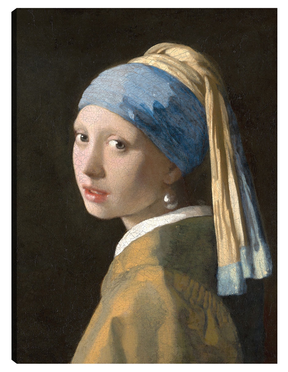 Cuadro decorativo La muchacha del pendiente de perla (c. 1665) técnica mixta Gente
