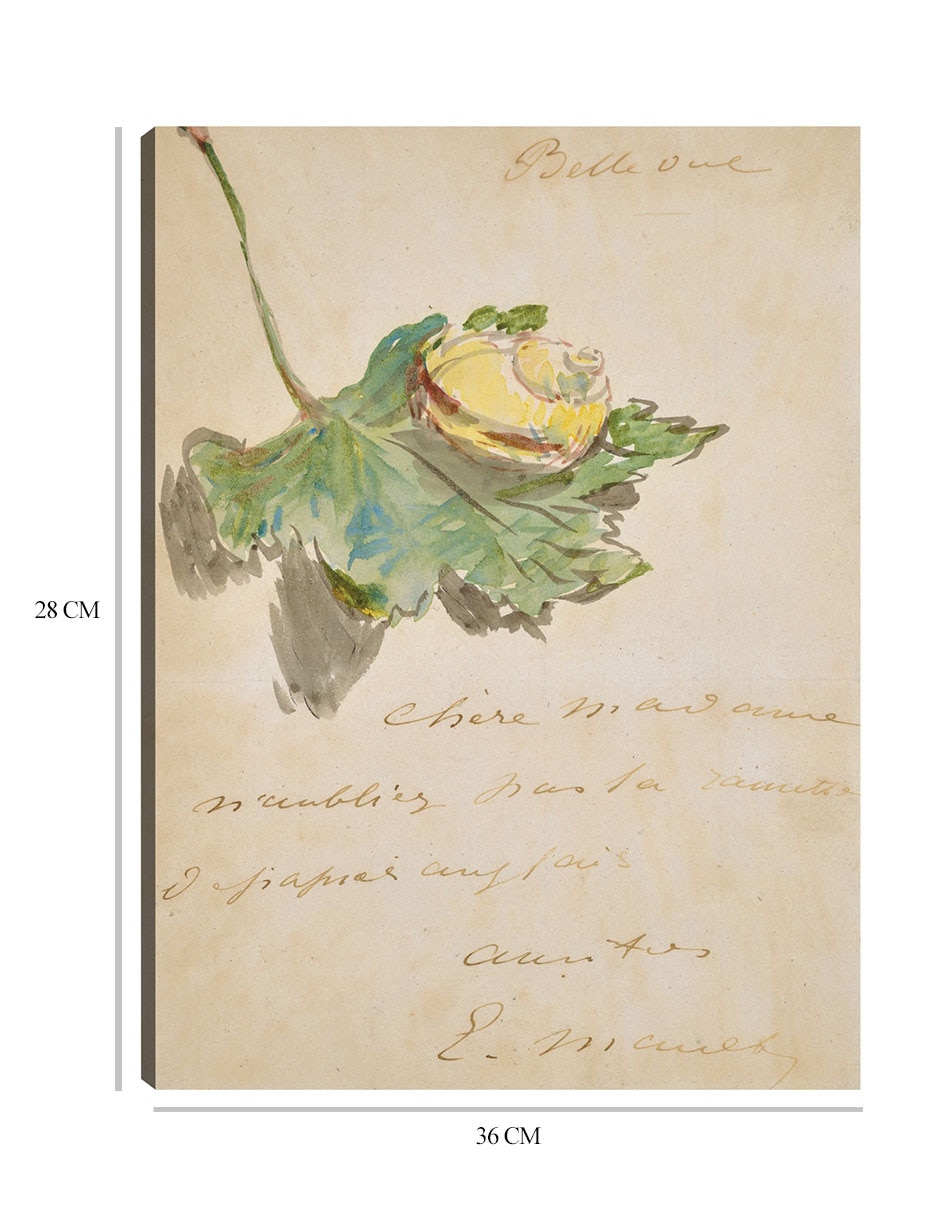 Cuadro decorativo Carta decorada con un caracol sobre una hoja (1880) técnica mixta Publicidad 3