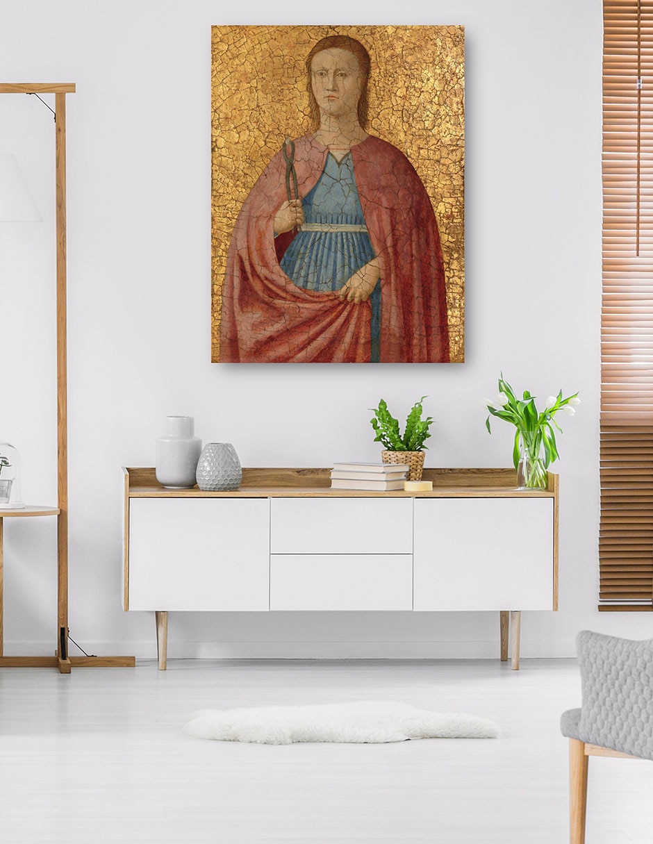 Cuadro decorativo Santa Apolonia técnica mixta Figuras Celestiales 4