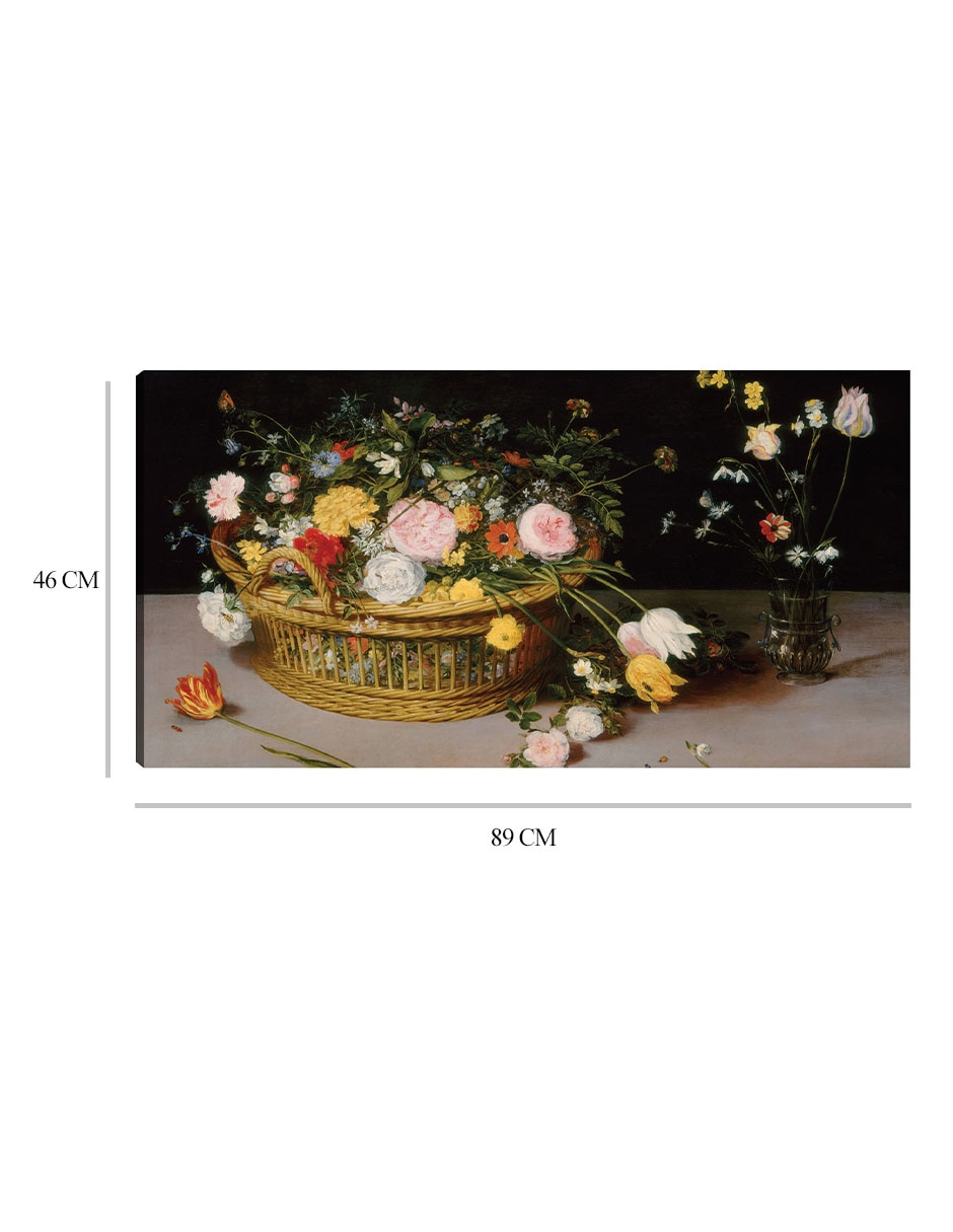 Cuadro decorativo Flores en una cesta y un jarrón, 1615 técnica mixta Ramos 2