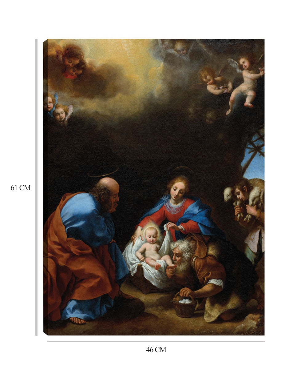 Cuadro decorativo Adoración de los pastores (c. 1670) técnica mixta Pesebre 2