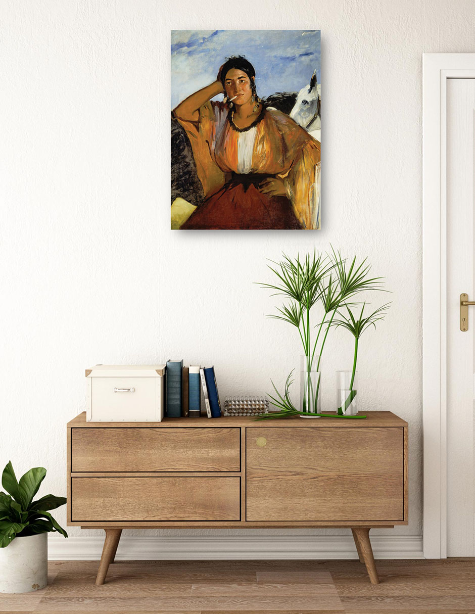 Cuadro decorativo Gitano con un cigarrillo técnica mixta Gente 2