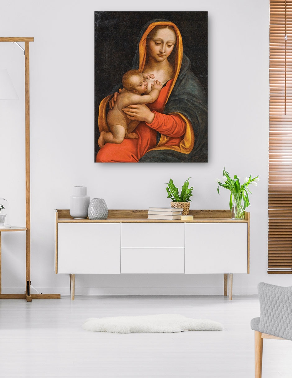 Cuadro decorativo Virgen y el Niño (siglo XVI) técnica mixta Vírgenes 4