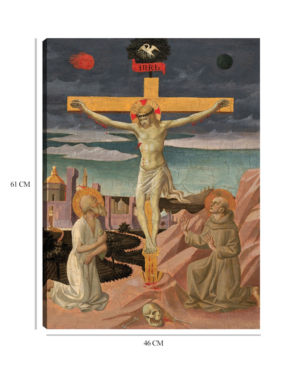 Cuadro decorativo La Crucifixión con San Jerónimo y San Francisco, c. 1445/1450 técnica mixta Figuras Celestiales 2